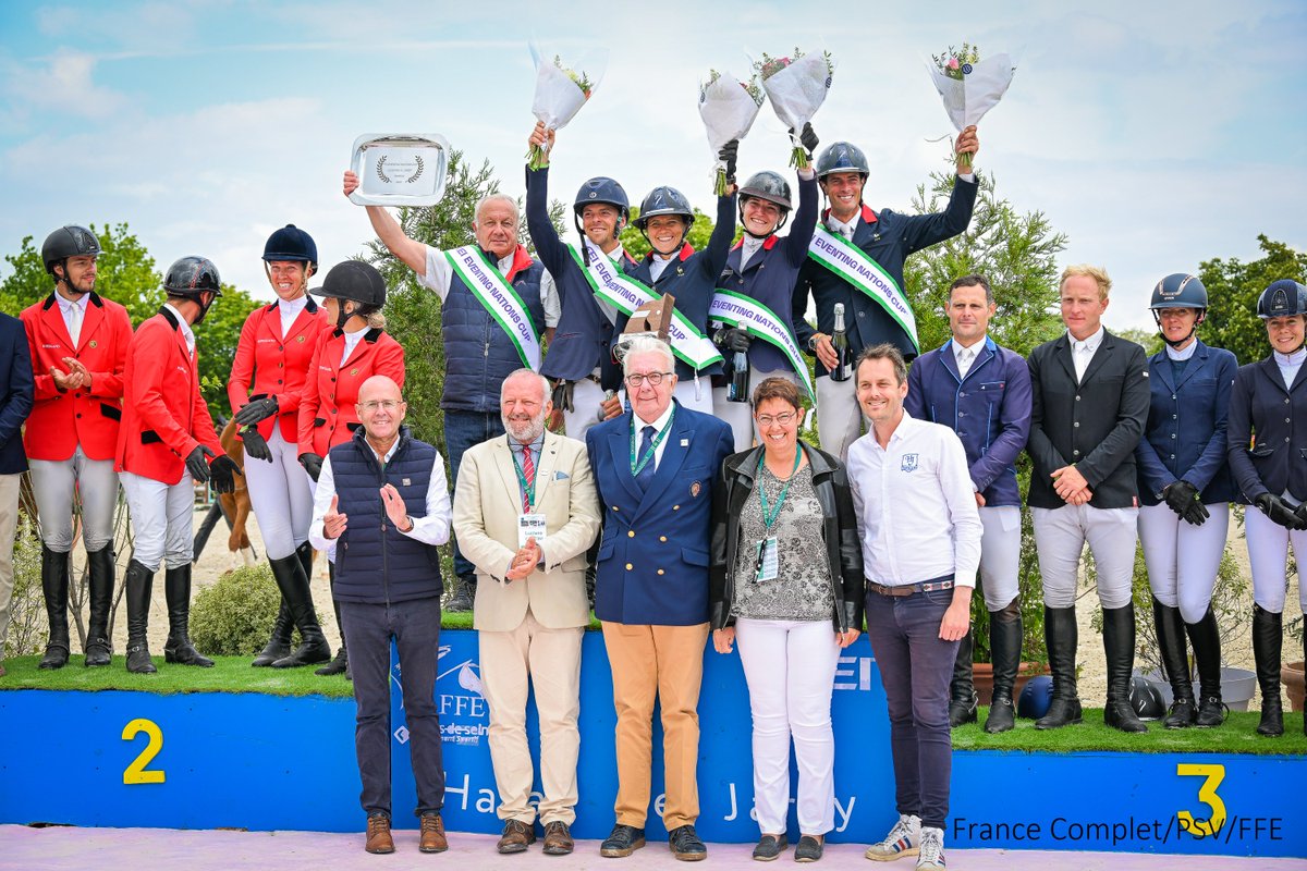 FRA_Equitation's tweet photo. #concourscomplet - Domination française dans le CCIO 4*S au Haras de Jardy !! 🏆🇫🇷 Cette étape à domicile a souri à l'équipe de France, qui a dominé la compétition de bout en bout et s'est imposée en équipe comme en individuel.  💪🐎

🌐  Résumé  ⤵️
https://t.co/A82CTCUKMH https://t.co/TgYWbe898h