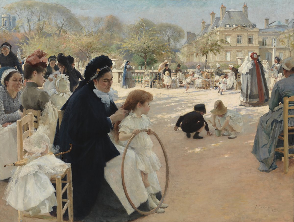 AteneumMuseum's tweet photo. Pariisin Luxembourgin puistossa (1887) on yksi Albert Edelfeltin rakastetuimmista maalauksista. Teos kertoo varakkaiden pariisilaisperheiden lasten elämästä 1800-luvun lopussa.

Katso tästä linkistä Edelfeltin teokseen tekemiä luonnoksia: https://t.co/vZgLq2keth

#AlbertEdelfelt https://t.co/QQL54uif0J