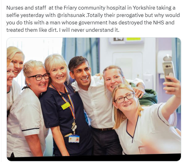 Anyone know any of these "nurses".  Retweet and let's find out if they are extras, or traitors to the NHS.