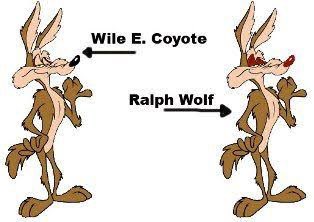Sr_bogeyman's tweet photo. Ralph Wolf y Wile E. Coyote son 2 personajes diferentes, mientras que Ralph perseguía a las ovejas custodiadas por Sam el perro, Wile E. Coyote trataba de atrapar al Correcaminos. Ambos personajes fueron creados por Chuck Jones https://t.co/h7ZyMBYHWa