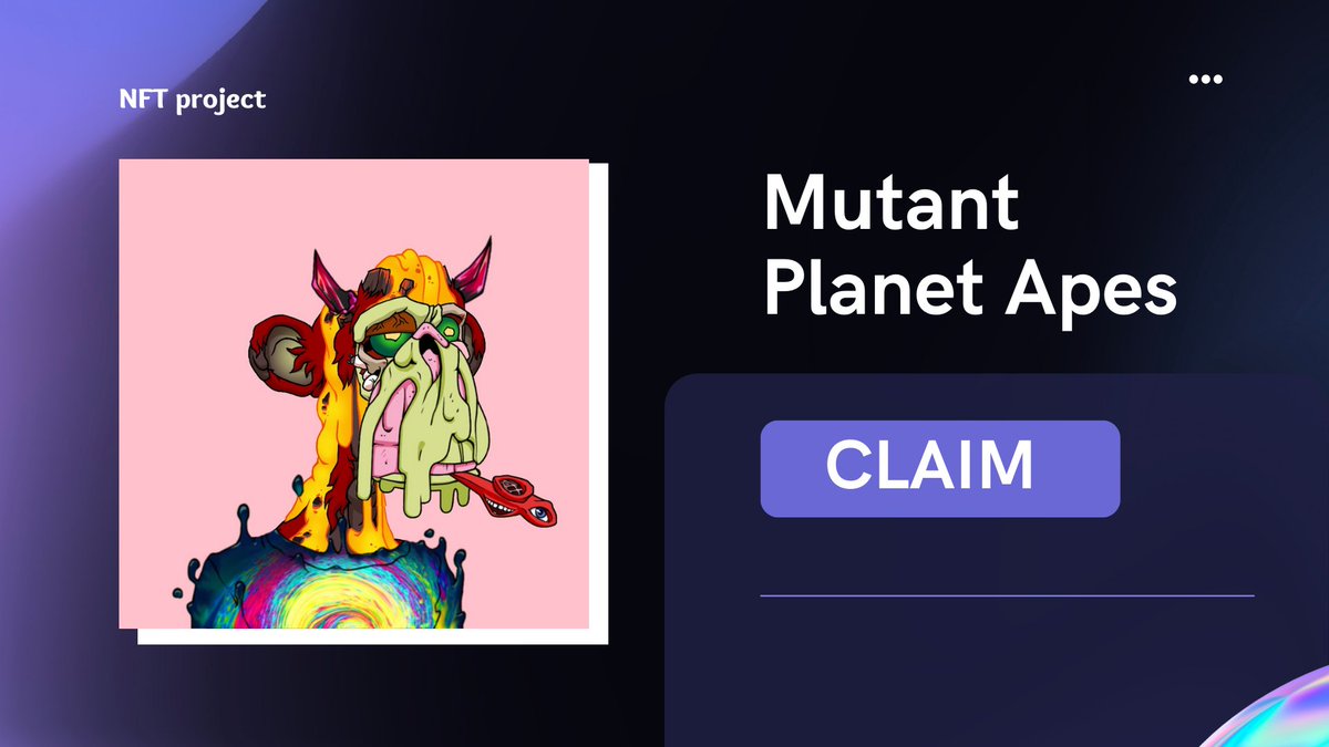 Mutant Planet Ape NFTs Mint Live 🎉 Join Giveaway ✅ 👇GO👇 gleam.io/nmt4q/mutant-p…