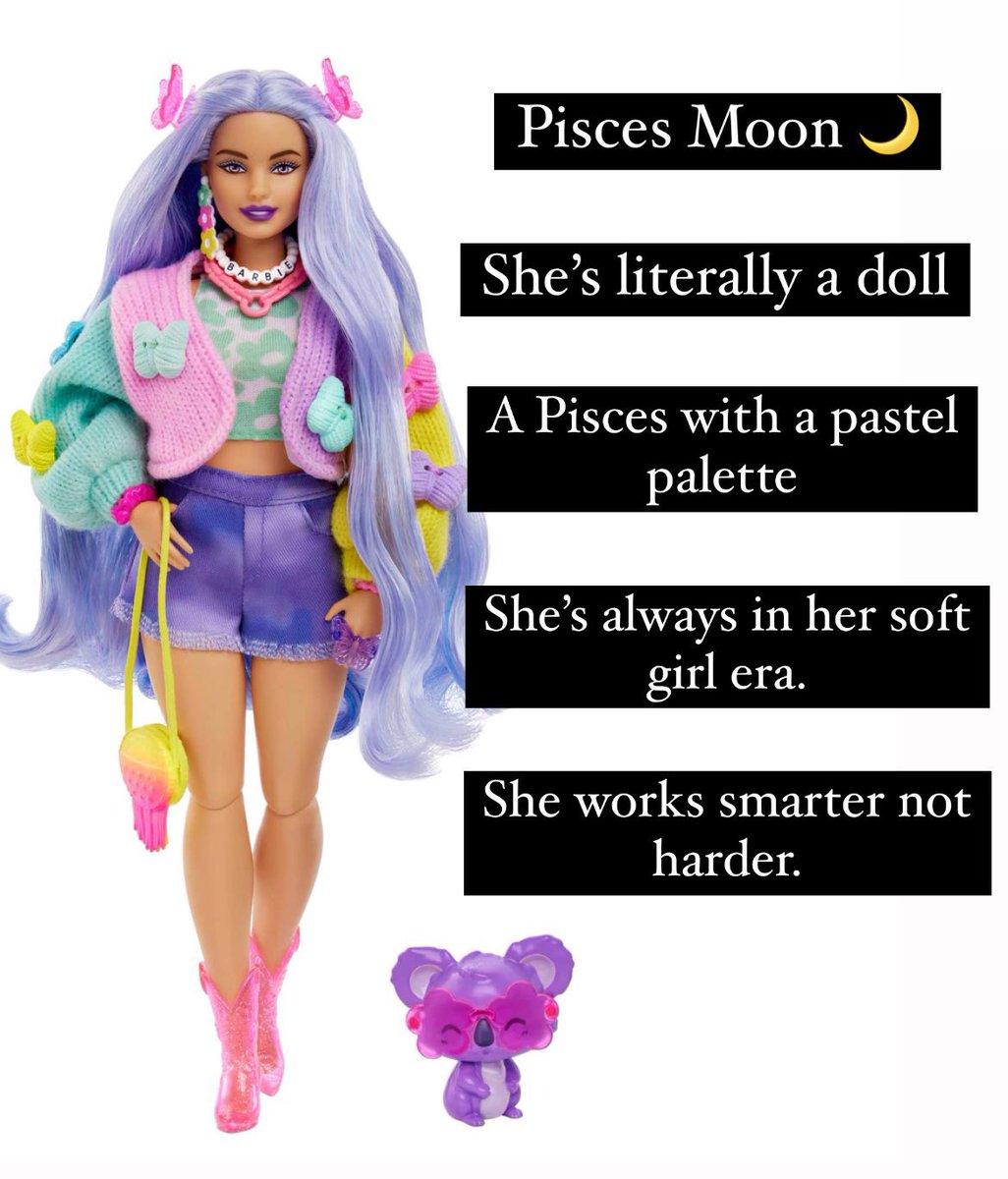 ShampooBoots's tweet photo. Okay but where can I get that Pisces Moon Barbie? https://t.co/UCjIpftvRQ