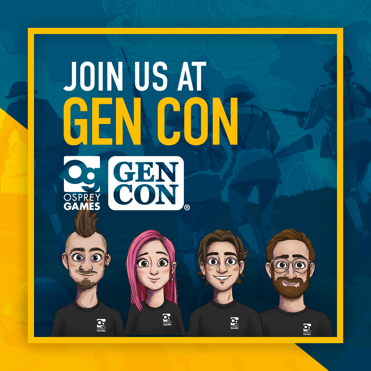 JOIN US <a href="/Gen_Con/">Gen Con</a> 🔥🔥

We're getting ready to head out to Indianapolis for a huge 4 days of tabletop gaming 3-6 August: bit.ly/3NZJIGI

We can't wait to see you, share our games, and run demos for our worker-placement wargame General Orders: WWII: bit.ly/3Xe26OY