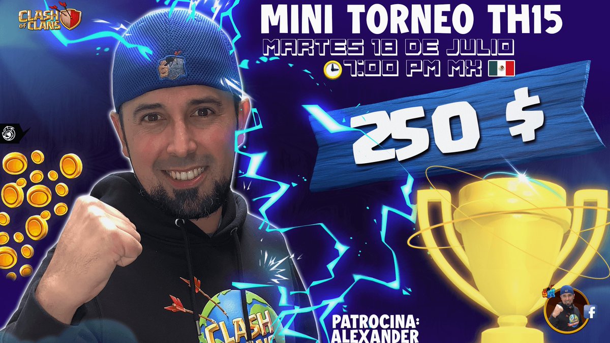 😱¡Noooooooooo, el premio!🔥

Mini Torneo Th15🏆
⏰Este martes, 7pm México 
💰$250 Dólares a repartir

Gracias Alexander, esto será una locura.

Nota: para participar solo tienes que entrar al clan que mostraré al inicio del directo.
Fuegooo🤟🏼🔥