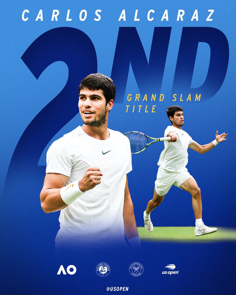 usopen's tweet photo. Carlos Alcaraz's resume is building 📈 https://t.co/RkwzJnWpue