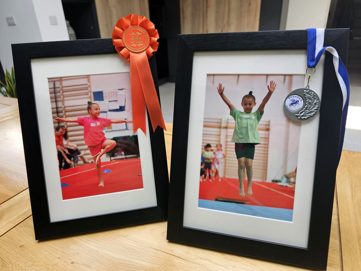 What a lovely day! 🎊 Eva (Pearl Class) and her sister, Otilia (Turquoise Class) from @LoosePrimary, had won 2nd and 5th place at Pegasus GFA Club Competition @PegasusGymClub.
I'm so proud of them!