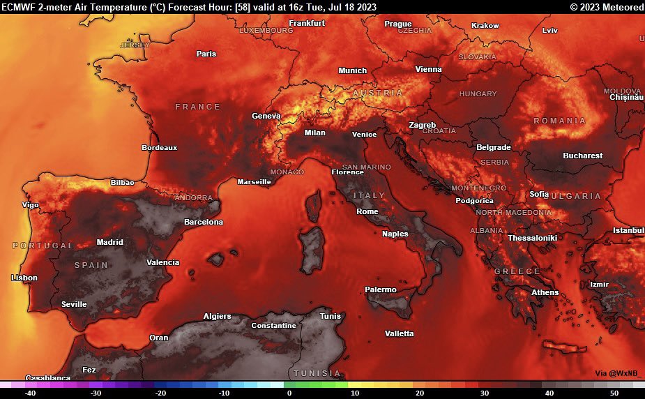 Ongoing desertification of southern Europe…