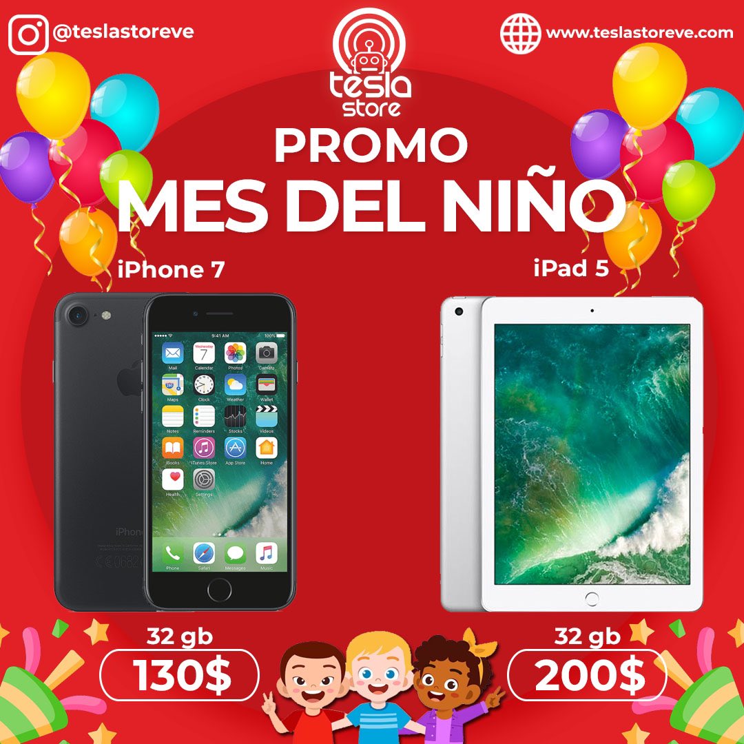 teslastore_ve's tweet photo. Tenemos #promo ❤️

Para los pequeñines de la casa 🏠 y para ese niño que llevas dentro 🫣 traemos estos 2 equipos ideales para iniciarte en el mundo #apple, jugar video juegos o reforzar el aprendizaje ✅

Hoy estamos activos en Puerto Ordaz y Ciudad Bolívar 📍 https://t.co/OmWJaFpdn6