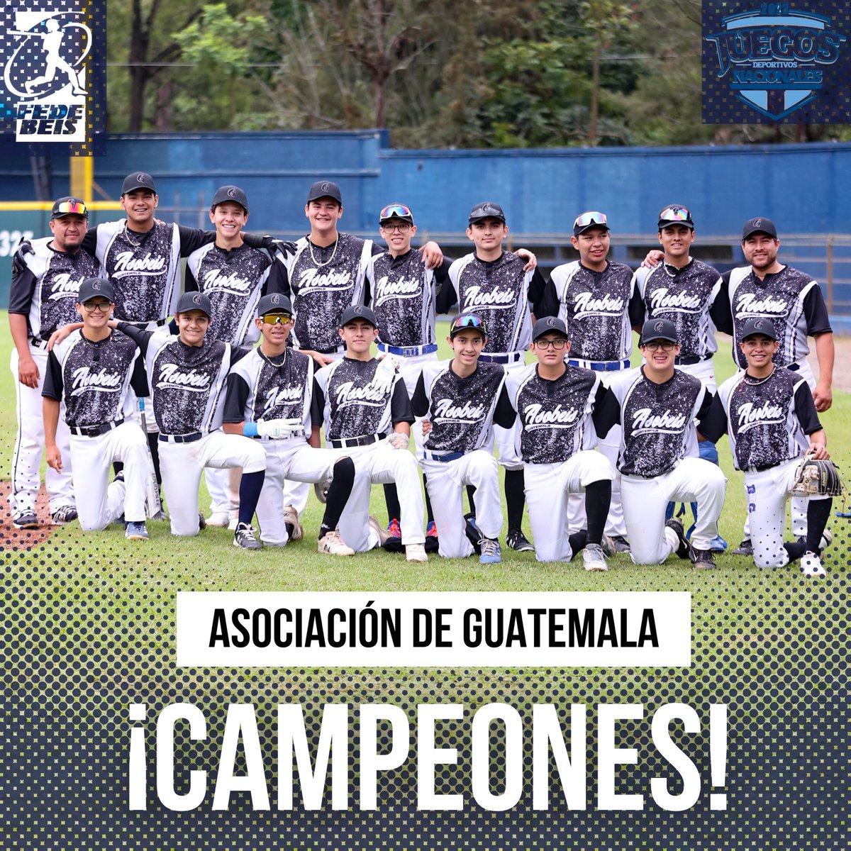 FedebeisGUA's tweet photo. ¡EN LO MÁS ALTO DEL PODIO 🇬🇹⚾️🥇!

Con su victoria ante Quetzaltenango, la Asociación de Guatemala, representada por el club Astros, se queda con el título del certamen 🏆.

La plata 🥈es para Quetzaltenango, y El Progreso completa el podio con bronce 🥉. #SomosFedebeis #JDN2023 https://t.co/SkQ7yt4SN6