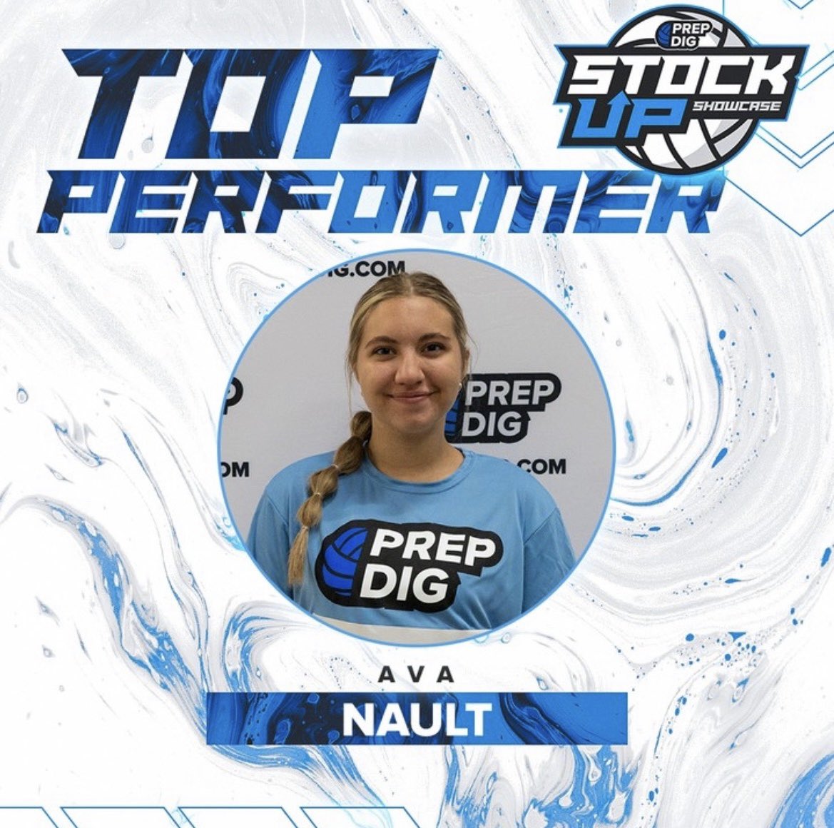 Congrats to our 18 Black player Ava Nault for being chosen as a Top Performer at the Stock Up Showcase! 🏐