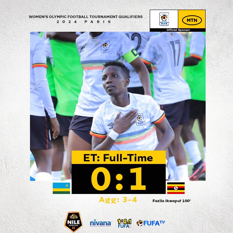 Road to #Paris2024Olympics
Well done girls🤝🇺🇬
Next meeting with Cameroon 
@CrestedCranes 🖤💛❤️
#14Flamboyant