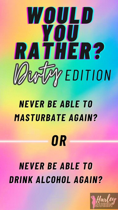 Leave your answer in the comments below.   WOULD You Rather... Never Masturbate again? or never drink<a href="/tag/fun"class="tags"><span>#fun</span></a><a href="/tag/sundayfunday"class="tags"><span>#sundayfunday</span></a><a href="/tag/wouldyourather"class="tags"><span>#wouldyourather</span></a><a href="/tag/onlyfans"class="tags"><span>#onlyfans</span></a><a href="/tag/thisorthat"class="tags"><span>#thisorthat</span></a>