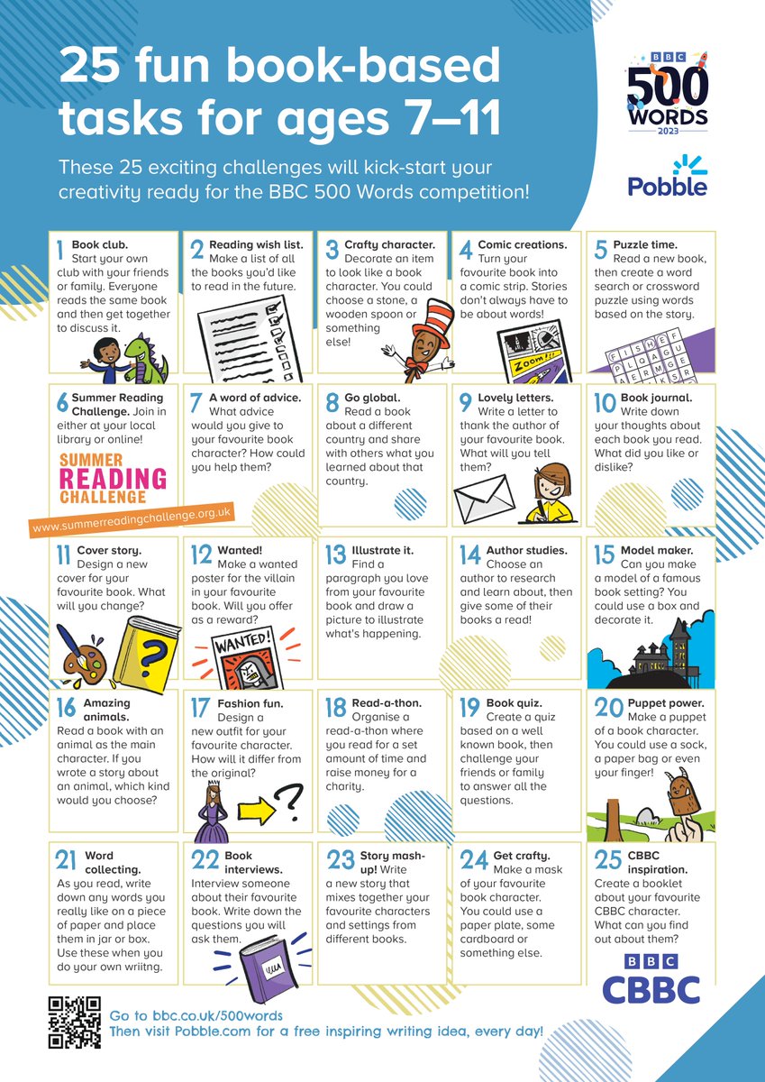 HeyPobble's tweet photo. We've created some new, free and exciting literacy resources exclusively for @BBC_Teach to help you kickstart your children's story writing and unleash their creativity ahead of #BBC500Words2023. 🤩
Download yours here: https://t.co/R5fZvwzcMX
#UKedchat https://t.co/l6UrNcZ4Vq