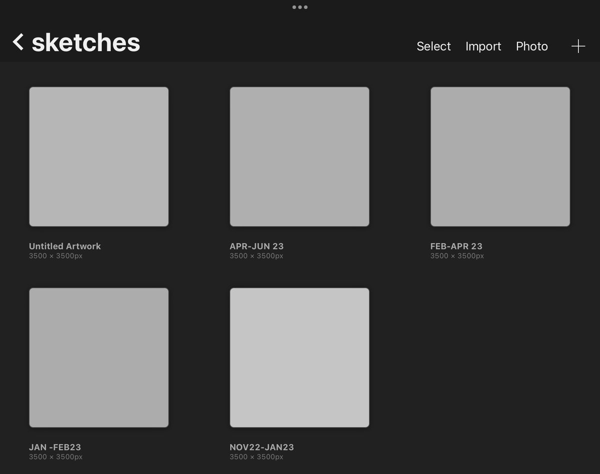 tartagliagita's tweet photo. I have on procreate what I call a digital sketchbook, where I just make new folders for each day, and this is where I sketch p much everything out and then if I need to move it to a properly set up file. so in like my final sketch phase my comics look like this https://t.co/YHp4PVzhZq