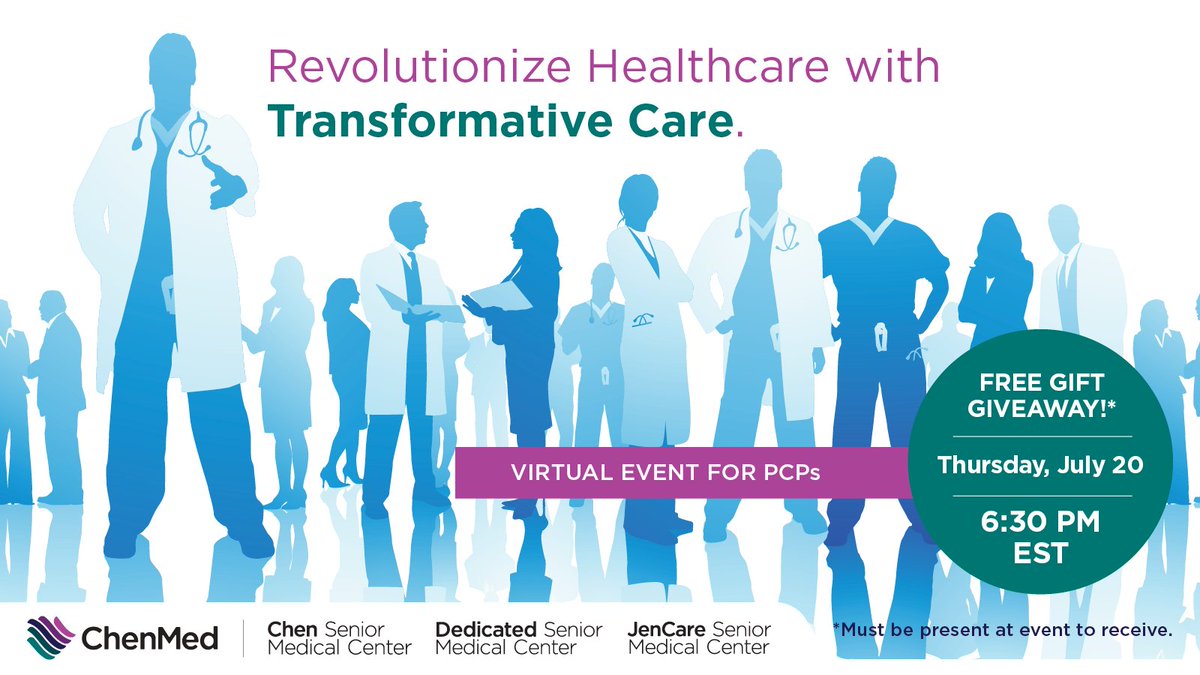 Join us this week for a virtual physician event revolutionizing #Healthcare! Our #PrimaryCare experts will discuss the transformative power of the value-based care model. RSVP now! ⬇️
ow.ly/xC6V50PbPwt

#ValueBasedCare #JoinChenMed
