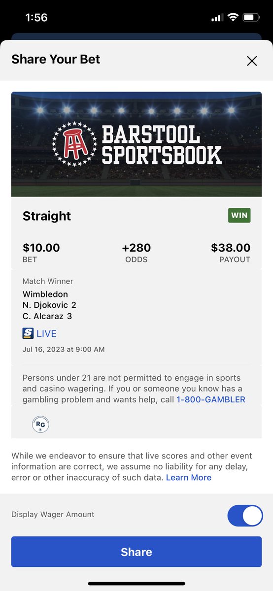 AdamScottDavis's tweet photo. Had a hunch @DustinFox37 was on to one, but got the bet in late…#foxsteady https://t.co/crm3Fn9y7s