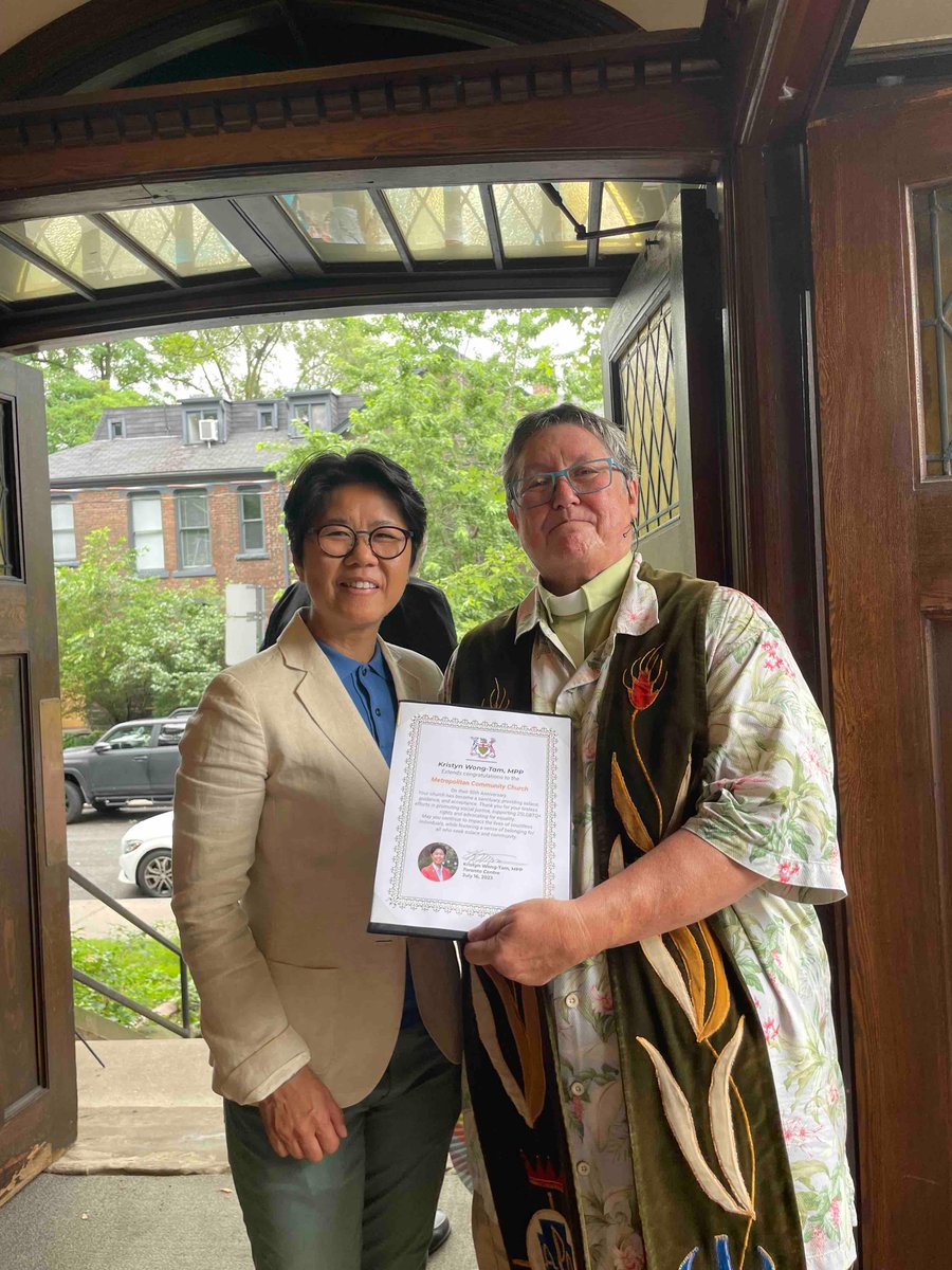 kristynwongtam's tweet photo. This year marks @MCCToronto’s 50th anniversary. They’ve been a Christian home for many in the 2SLGBTQIA community. I recall the first time I walked into this vibrant, inclusive &amp; progressive church. Like many I was changed by their affirmation. Bless them for all they do. ❤️ https://t.co/YWuJ2SN539