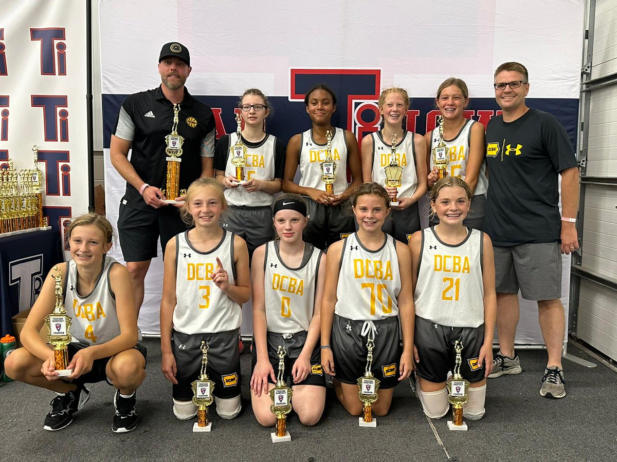 JJSchauf's tweet photo. DCBA 12U stays hot, bringing home the hardware! Tourney champs in 3 of their last 4 to end the summer! 🔥 @AcademyDubuque https://t.co/ORqE2wgAyK