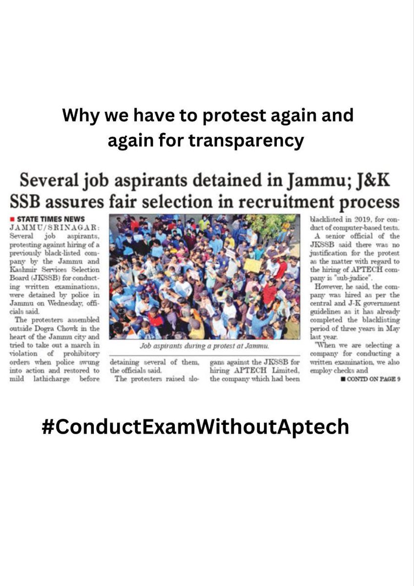 SushilJamwal14's tweet photo. Brothers in every list
Steno
Horticulture
Now in Election Assistant
JKSSB siblings selection board#RemoveAptech
#ConductExamWithoutAptech
#ReleaseExamCalendar
#Pissu https://t.co/PDXIWmLou7