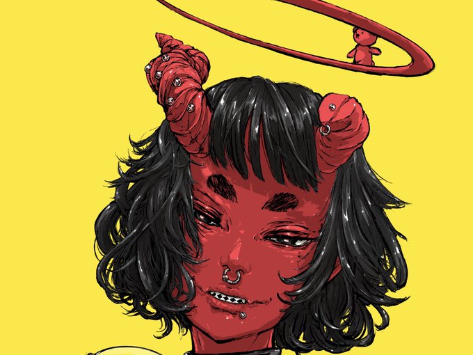 「oni horns red skin」 illustration images(Latest)