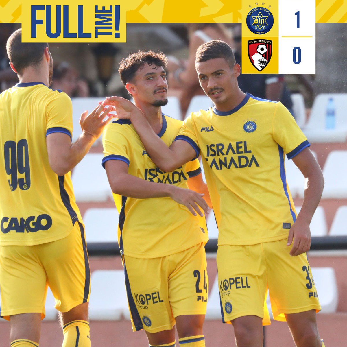 Maccabi Tel Aviv FC (@maccabitlvfc) on Twitter photo โฑ๏ธ FULL TIME
๐ก MTAFC 1๏ธโฃ
๐ <a href="/afcbournemouth/">AFC Bournemouth ๐</a> 0๏ธโฃ
ืืืคื ืืืื! ๐ซ โฑ๏ธ FULL TIME
๐ก MTAFC 1๏ธโฃ
๐ <a href="/afcbournemouth/">AFC Bournemouth ๐</a> 0๏ธโฃ
ืืืคื ืืืื! ๐ซ