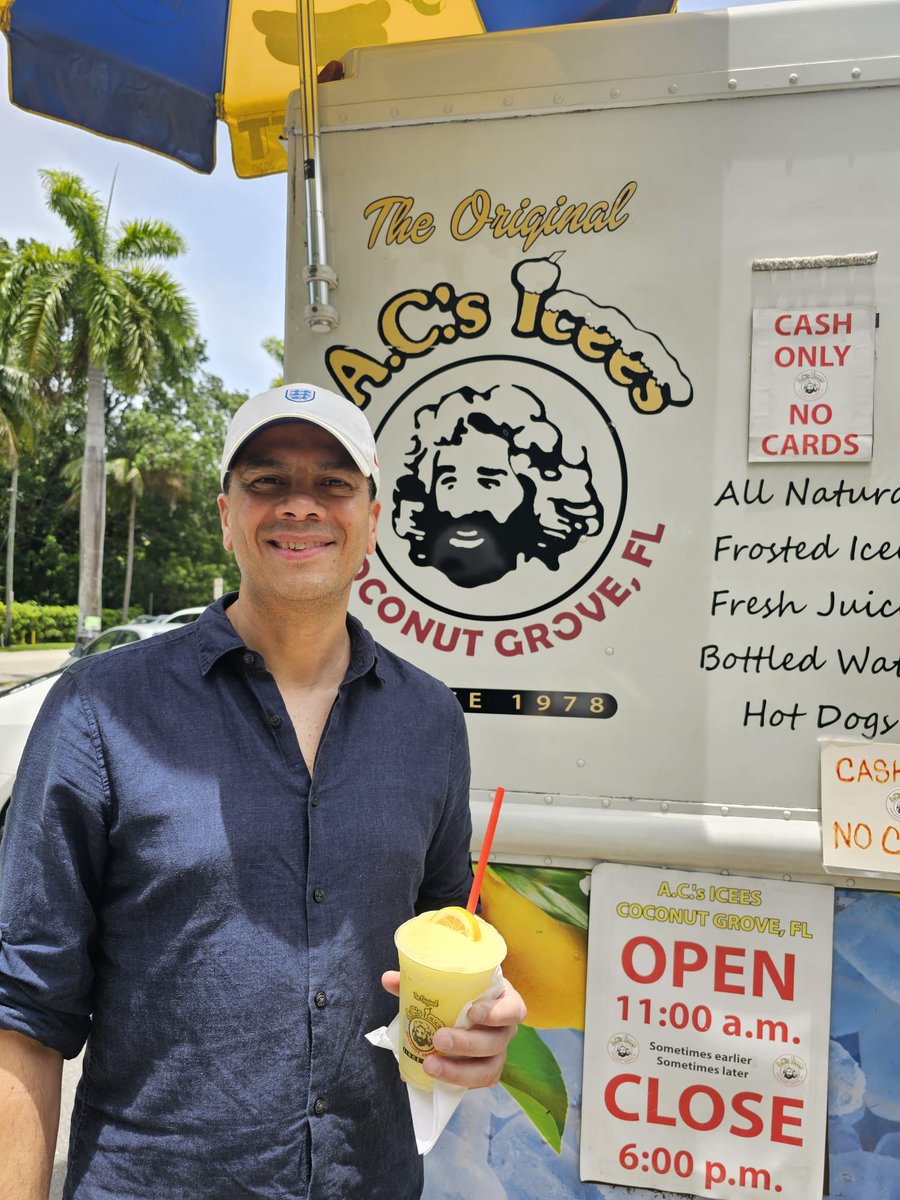 What better way to beat the summer heat than with a refreshing treat at A.C.'s Icees in Coconut Grove. This local staple never disappoints! #coconutgrovemiami #kennedypark #summer #miami #sundaymood #sundayfunday