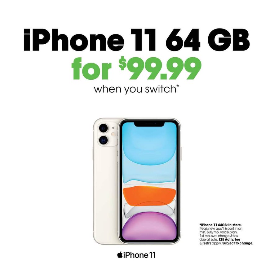 Hey Port Lavaca! Get the amazing iPhone 11 for just $99! Come by 214 State Hwy 35 to switch and pick up yours today! https://t.co/VfoUGKis15