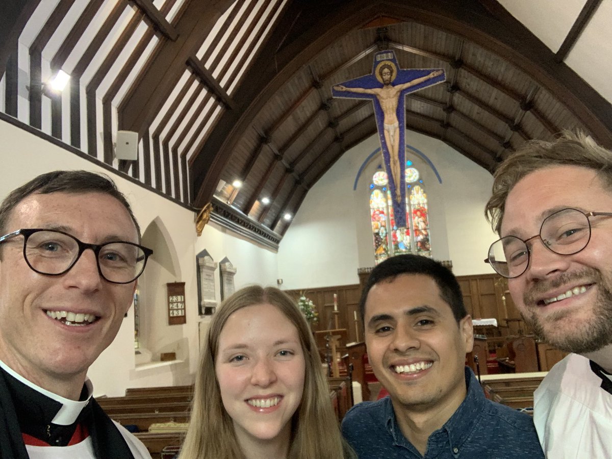 CockettParish's tweet photo. At St Peter’s #Evensong Rachel Lanza treated us to a great sermon. With her husband Gabriel, they have been here through the @TimeForGodVols scheme this year. Their farewell service is next Sunday 10.30am, St Illtyd’s followed by a buffet lunch.
#Swanbrec #TimeforGod https://t.co/Bm97FeX7dy
