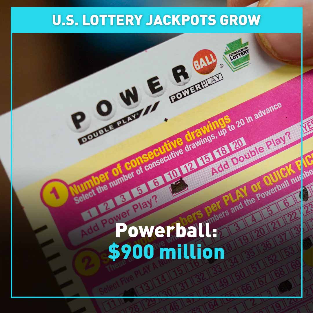 The Powerball jackpot climbed to $900 million after nobody picked the winning numbers in Saturday's drawing.  The next drawing is Monday, and the jackpot will be the third-richest in Powerball history, behind last year's world record $2 billion winner. https://t.co/qsCFpLkhMY