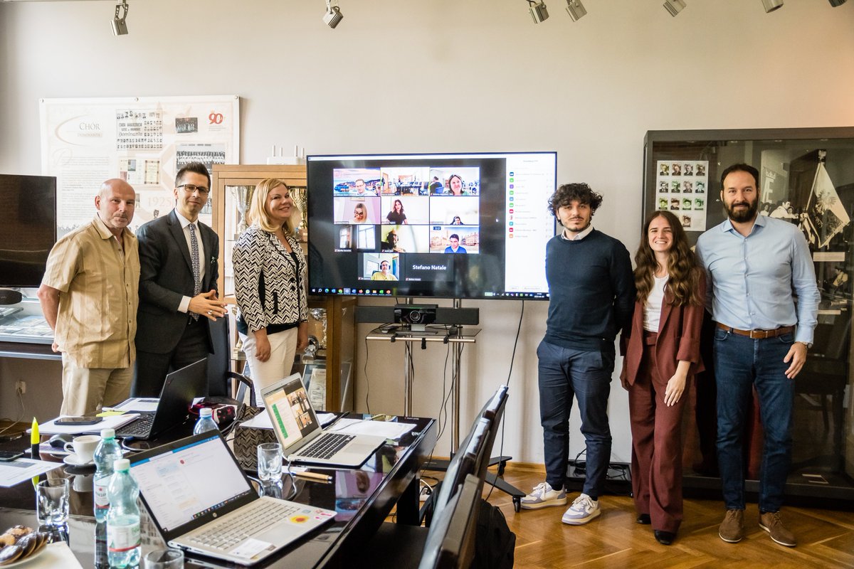 KatedraU's tweet photo. rounded up the very fruitful meeting. In the discussion that followed, the Participants, including especially Lorenzo Costantino (IHF) and Roberta Albertazzi (IWS) emphasized the outperformance of the Project – both from qualitative as well as from quantitative point of view 10/ https://t.co/i4qxKkIaqg