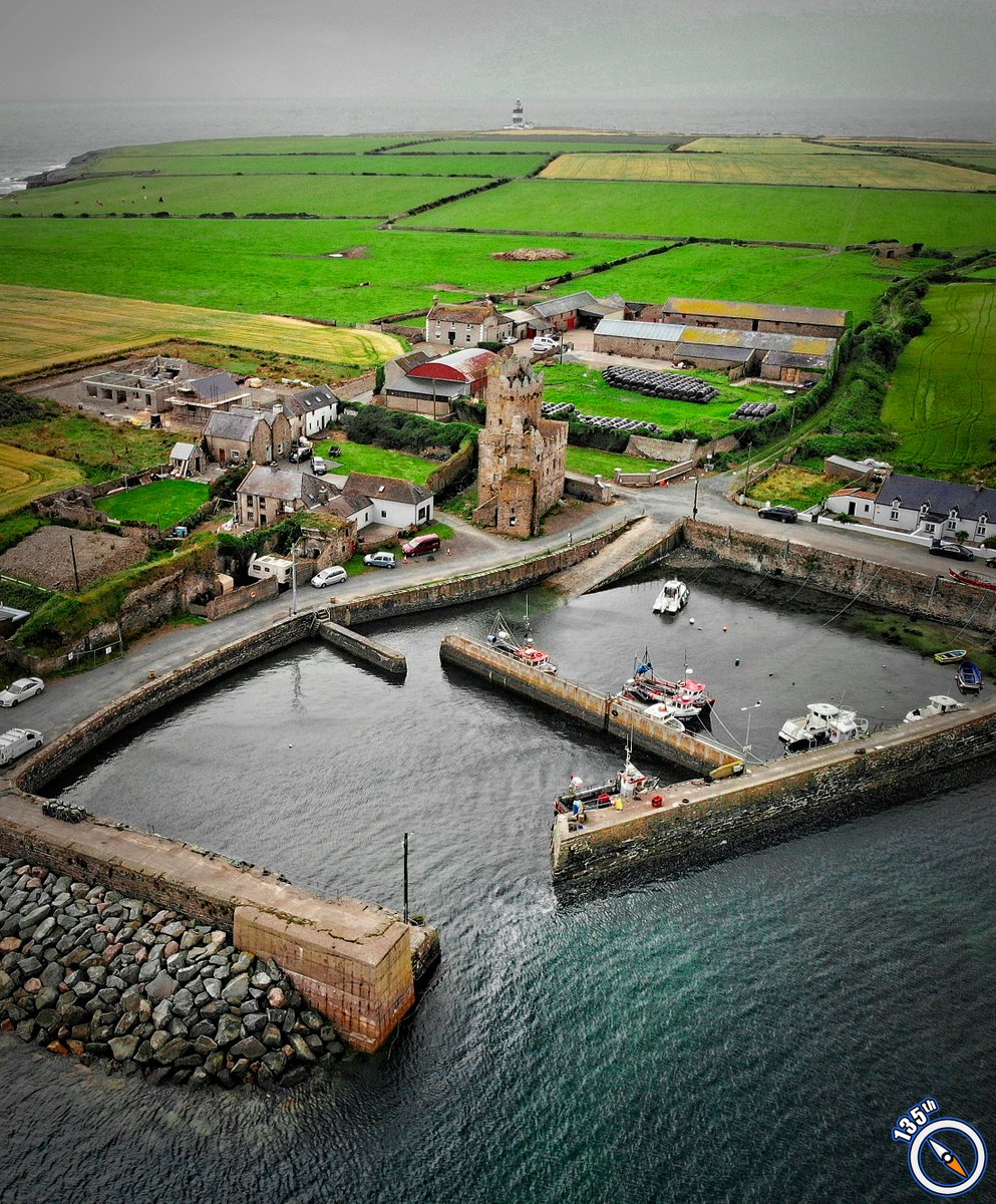 135thdegree's tweet photo. The little fishing village of Slade on the Hook Peninsula. Hook Tower is seen in the distance #Wexford https://t.co/SHdSk8S8Ib