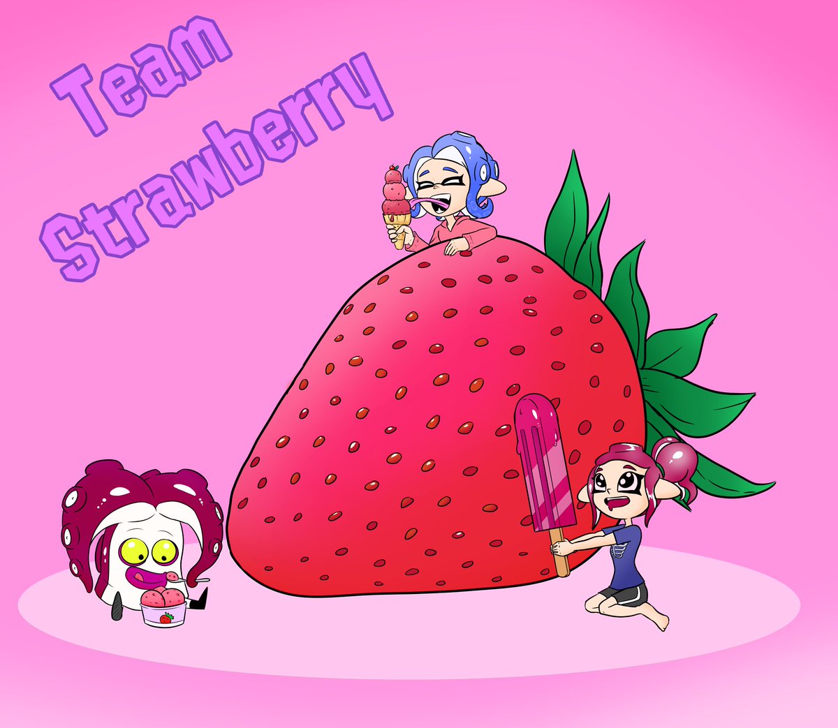 A bit late, but here's my poster for this splatfests theme. Go Team Strawberry!
#Splatoon3  #splatoon #TeamStrawberry