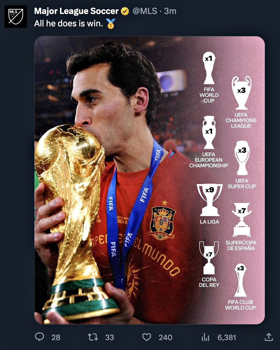 🚨 AHORA | La MLS presentó a Sergio Busquets como nuevo futbolista del Inter Miami.

❌😂 ¿EL PROBLEMA?.. Pusieron una foto de Álvaro Arbeloa.