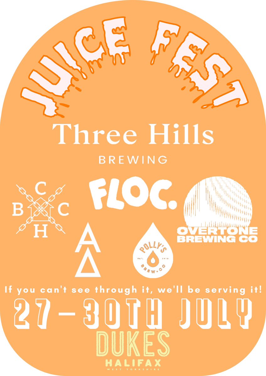 dukes.halifax (@dukeshalifax) on Twitter photo We’ve only just finished Taking The Pith and we’re ready for Juice Fest! ft. <a href="/GlassHouseBeers/">GlassHouse Beer Co</a> <a href="/threehillsbrew/">Three Hills Brewing</a> <a href="/flocbrewing/">Floc. Brewery & Taproom</a> <a href="/AlphaDeltaBeer/">Alpha Delta Brewing</a> <a href="/pollysbrewco/">Polly's</a> <a href="/ChainHouseBrew/">Chain House Brewing Co.</a> <a href="/Overtonebrewing/">Overtone Brewing Co</a> We’ve only just finished Taking The Pith and we’re ready for Juice Fest! ft. <a href="/GlassHouseBeers/">GlassHouse Beer Co</a> <a href="/threehillsbrew/">Three Hills Brewing</a> <a href="/flocbrewing/">Floc. Brewery & Taproom</a> <a href="/AlphaDeltaBeer/">Alpha Delta Brewing</a> <a href="/pollysbrewco/">Polly's</a> <a href="/ChainHouseBrew/">Chain House Brewing Co.</a> <a href="/Overtonebrewing/">Overtone Brewing Co</a>