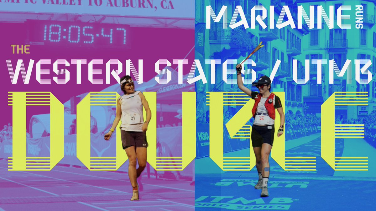 Excited to release my new film, Marianne Runs - The Western States / UTMB Double, next week on YouTube. Premieres 7-20-2023 at 5pm eastern. @Naakbars @cieleATHLETICS @tanrioutdoors @XOSKINUSA
