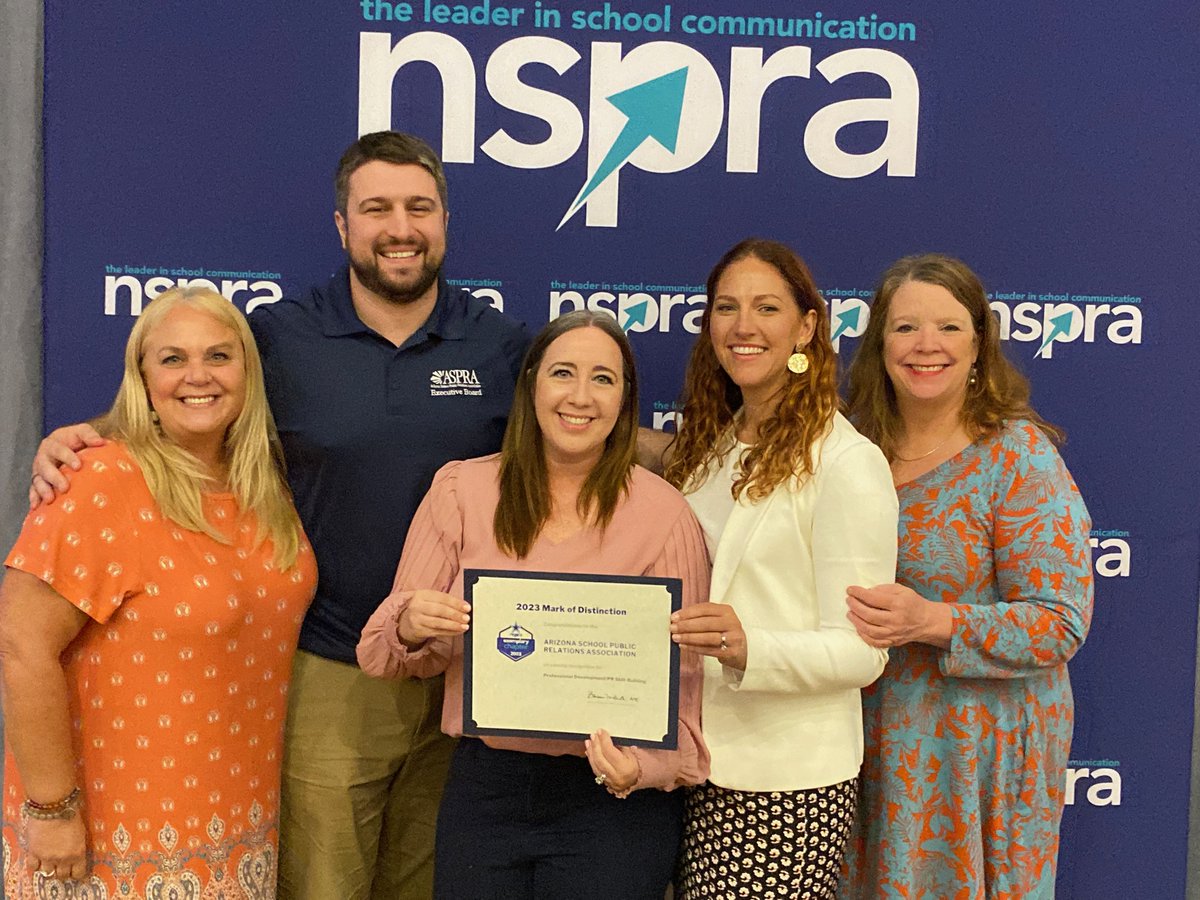 Missing a few key Executive Board members here but excited to celebrate our #ASPRA 22-23 Mark of Distinction Award from <a href="/NSPRA/">NSPRA</a> at #NSPRA23