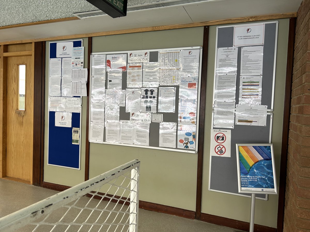 We have a few places to keep you all updated.  Emails, the website (uk.teamunify.com/team/sisc/page…), Instagram (st_ives_sc) but also the noticeboards by the parents viewing area.  

Lots of great information to check out while dropping off, collecting or watching your child swim.