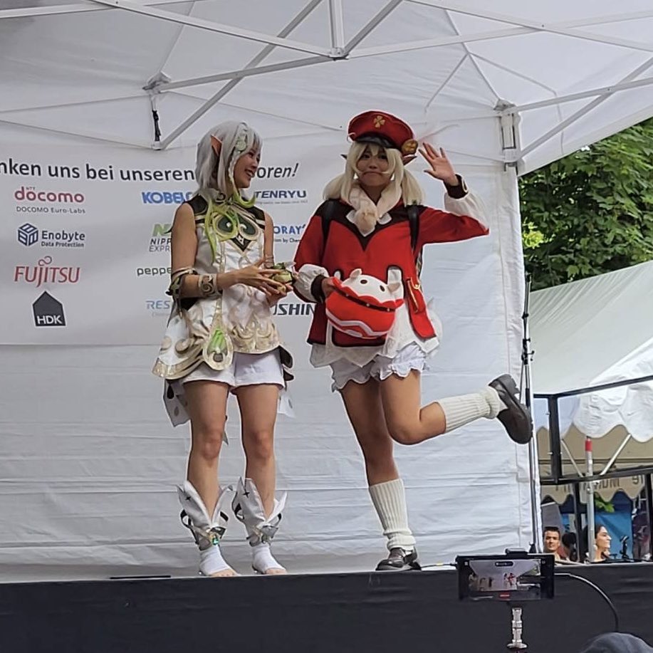 Heute konnten wir das Japanfest München bei bestem Wetter genießen! Wir bedanken uns bei allen, die dabei waren und für die vielen netten Gespräche an unserem Infostand.

Das sind die Top 3 unseres Cosplay-Catwalks:

1. Platz: Chrissy
2. Platz: Snippycosplay
3. Platz: Anya &amp; Yin