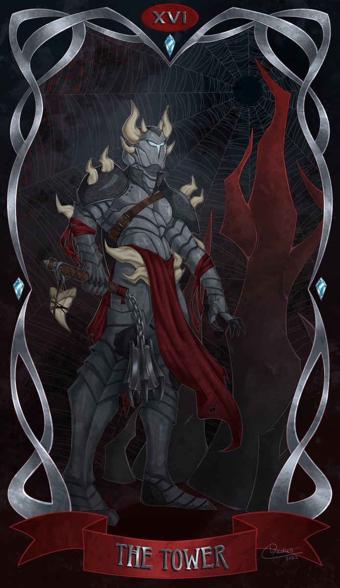 XcalicojackX's tweet photo. @anafigreen Meet Calix my warforged fighter/cleric of Lolth.  Art done @bridlett https://t.co/hCXcf4OjEb