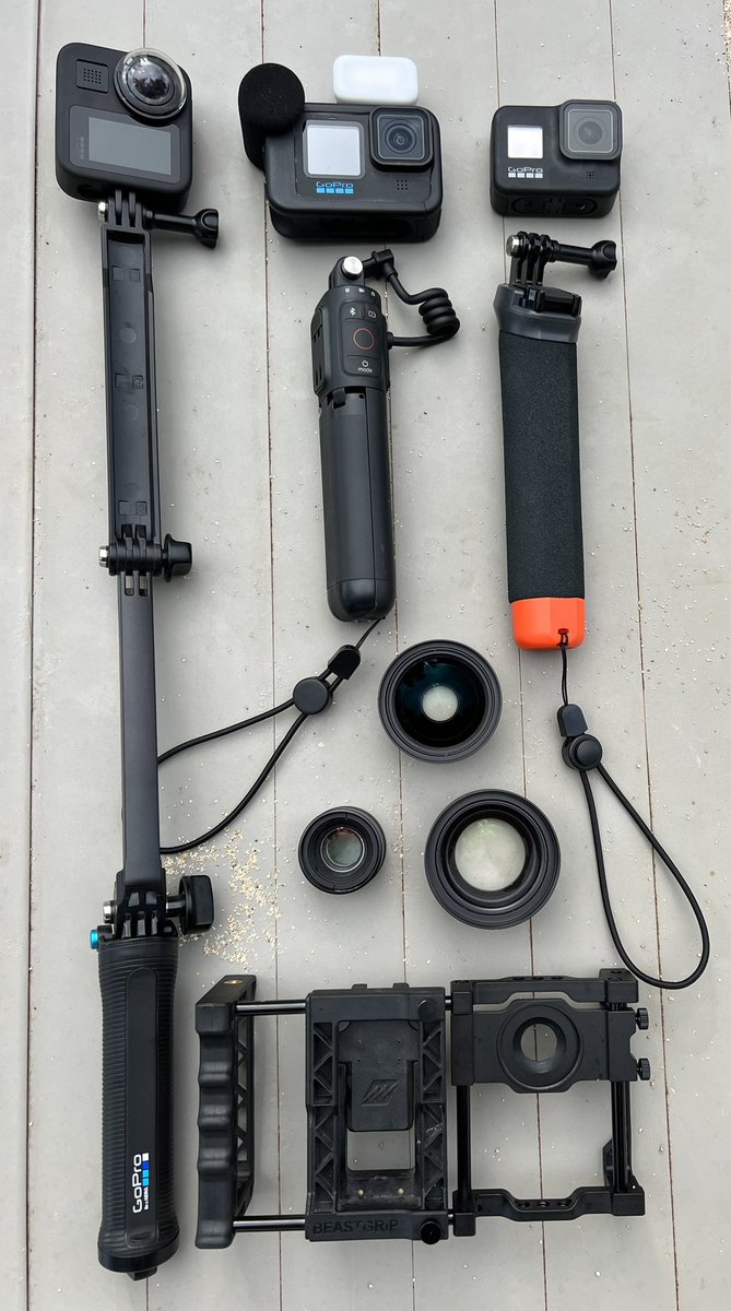 JimBeaver15's tweet photo. Current gear kit for Hawaii. @GoPro & @beastgrip with it on lock.
#Misadventure #JB15 #Travel #GoPro #BeastGrip https://t.co/rx4evAmuoP