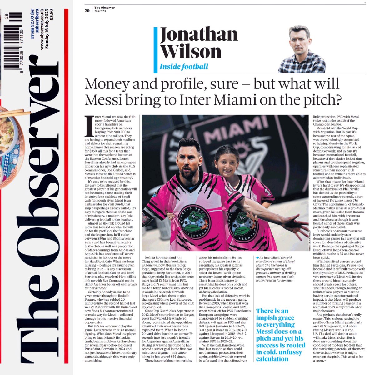⚽️⚽️⚽️ #Giornalistinelpallone #Gnp <a href="/Corriere/">Corriere della Sera</a> <a href="/pabaldini/">Paolo Baldini</a> 🌍🌍🌍 #LionelMessi, l’argent targato #InterMiami e il nuovo calcio by #TheObserver 🎶🎶🎶