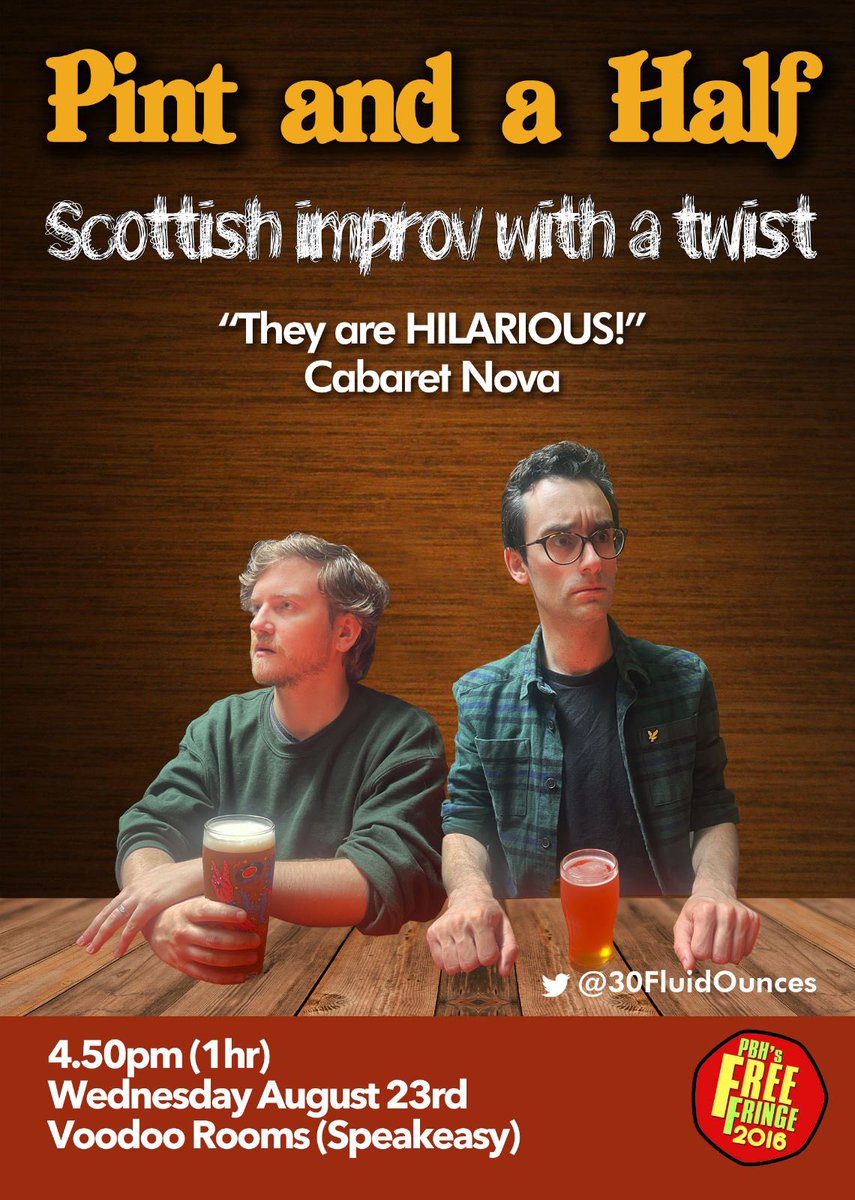 We're doing a one-off show this Edinburgh Fringe! Wed Aug 23, 4.50pm, Voodoo Rooms! Free!

We’ve updated the publicity for the first time in 9 years. Please ignore the fact that we look considerably older and worse, and also that I forgot to update the PBH logo.