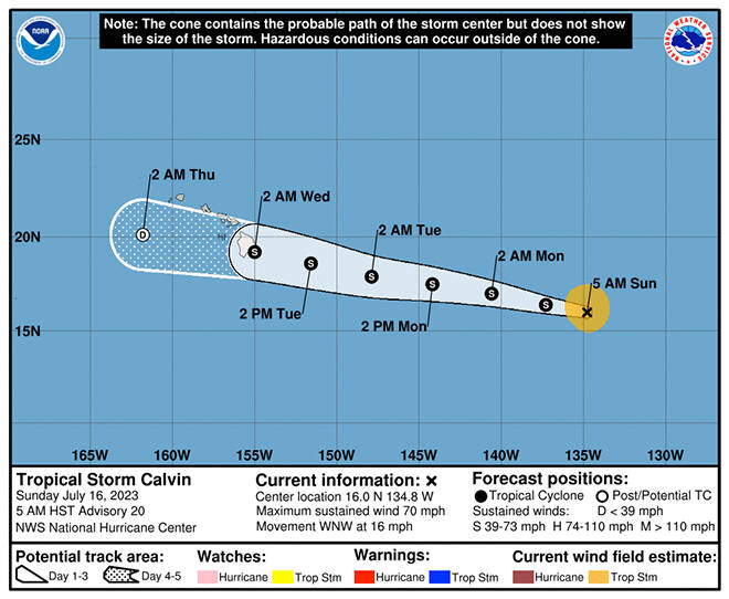 Calvin, now a tropical storm, on track toward Hawaii island - Honolulu Star-Advertiser #BreakingNews #Breaking #Hurricane https://t.co/FakcjCriWP https://t.co/dNa8xppCV4