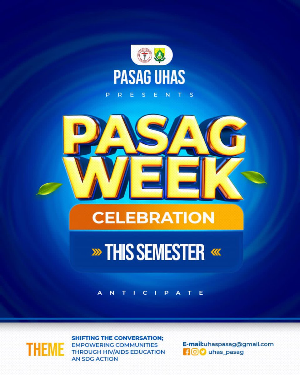 uhaspasag's tweet photo. Get ready for the biggest week celebration on campus organized by PASAG-UHAS. Expect a full week of fun, educational activities, and a thrilling experience. Don't miss out on this exciting event! https://t.co/QDMNp9XYXn