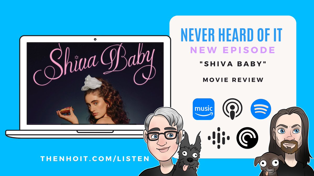 This week over at @thenhoitpodcast, <a href="/TheMichaelFight/">Michael Cherniak</a> and Bri are reviewing the movie #ShivaBaby - While at a Jewish funeral service with her parents, a college student has an awkward encounter with her sugar daddy and her ex-girlfriend.

Listen here: never-heard-of-it.captivate.fm/listen