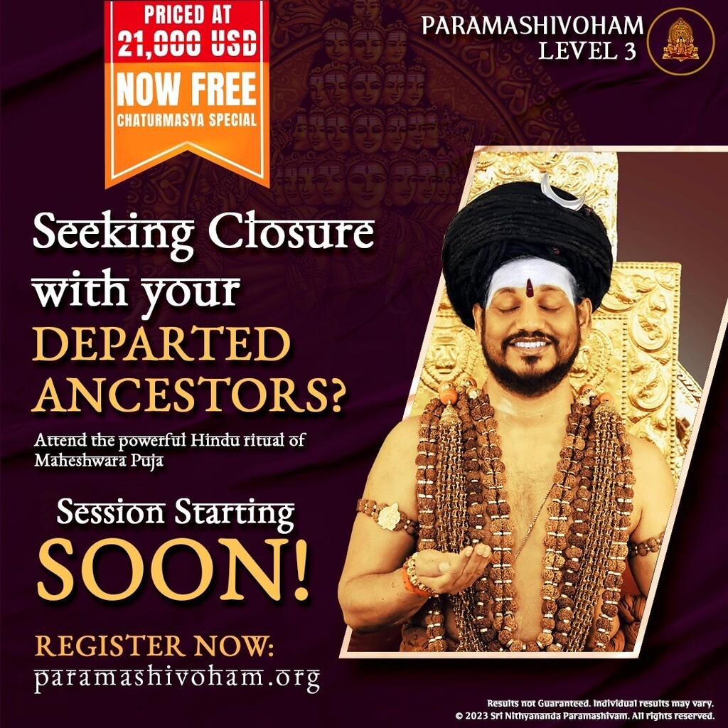 kailasa_pmo's tweet image. 🌟 Seeking completion with your ancestors? Engage in the profound Maheshwara Puja ritual for a spiritual journey like no other! ✨ 

#SpiritualRituals #ConnectWithSoul 🧘‍♀️🕯️
@SriNithyananda