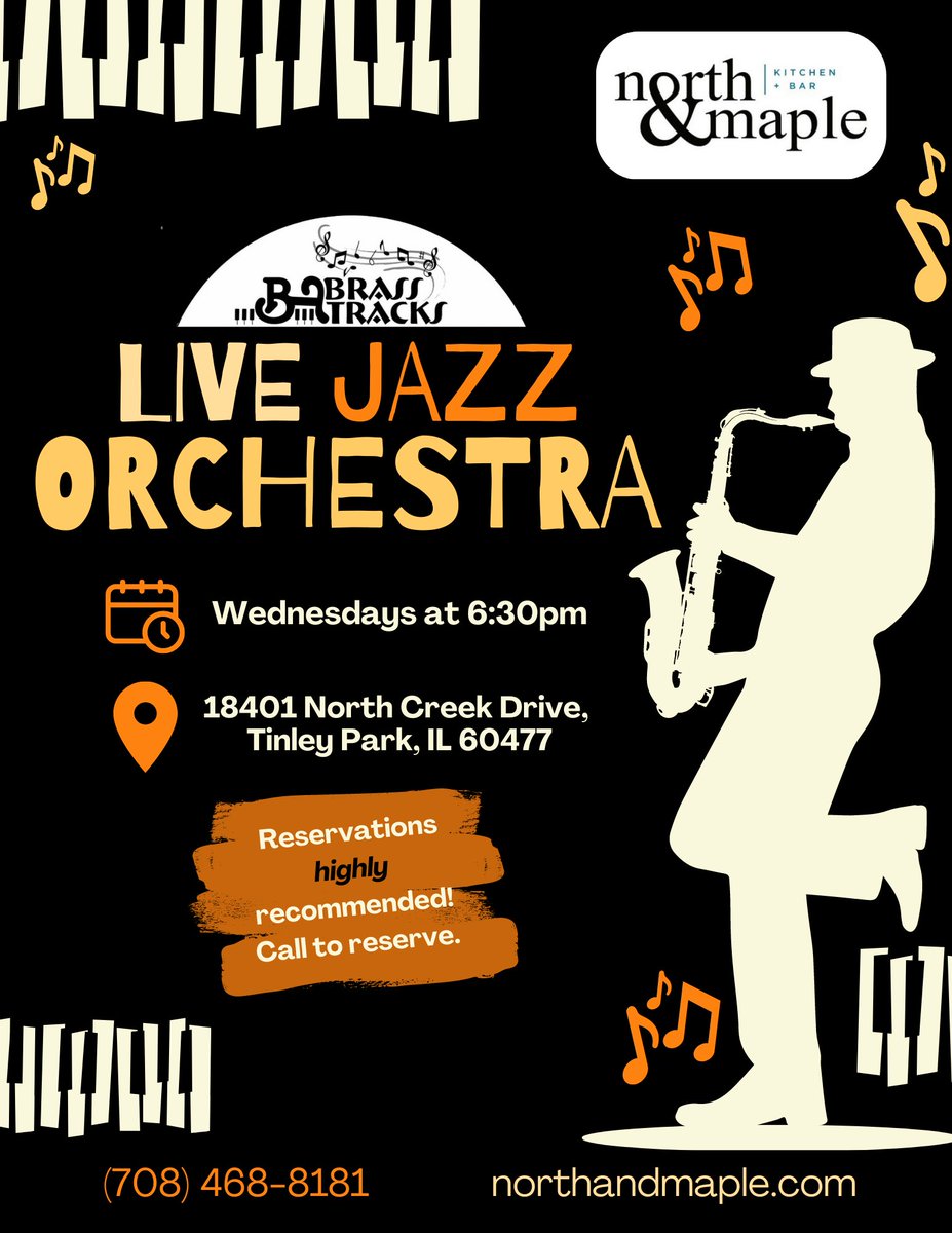 NorthAndMaple's tweet photo. Just 3 days away! Brass Tracks Orchestra - Wednesday July 19! https://t.co/9HkvN325v8