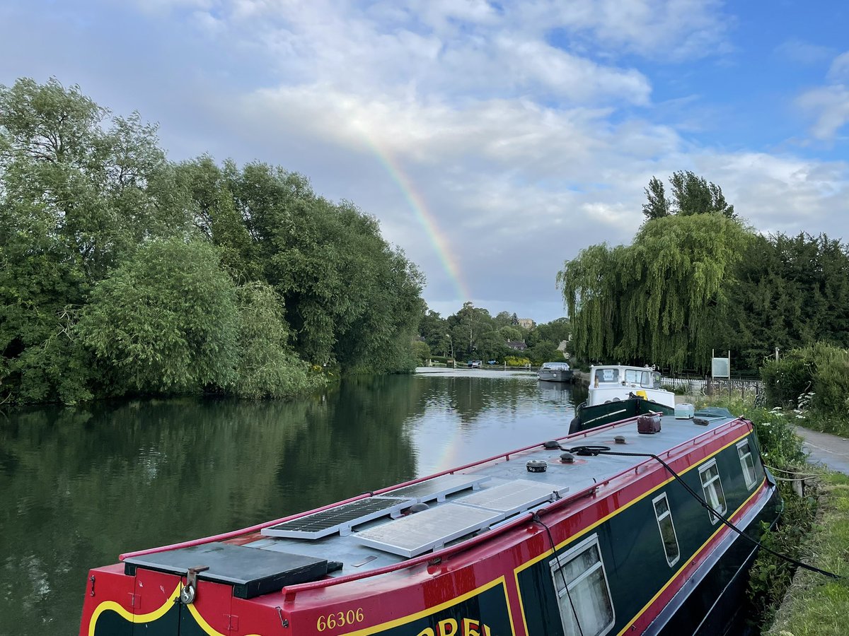 Early evening rainbow over the Thames in Oxford