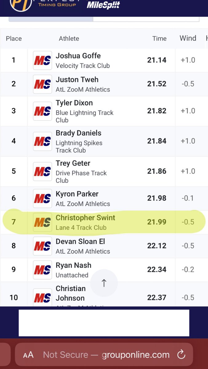 Had a great meet at the 2023 Georgia Games Championship in Marietta Georgia this weekend. I ran a new Pr in the 400m of 48.97 and also ran 21.99 in the 200m. <a href="/milesplit/">MileSplit US</a> <a href="/MilesplitGA/">MileSplitGA</a> <a href="/GrahamNeff/">Graham Neff</a> <a href="/JoeDavis_75/">Joe Davis</a> <a href="/coachcarylsg/">Caryl Smith Gilbert</a> <a href="/TFcoachRyan/">COACH RG</a> <a href="/TimHallstarr/">Tim Hall</a> <a href="/McDaniel_CWM/">Cale McDaniel</a> <a href="/CoachIdDeen/">Abigi Id-Deen</a>