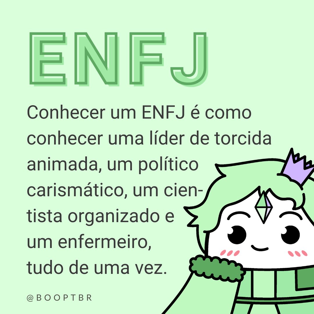 Boo_portugues's tweet photo. Como é conhecer as personalidades?? 😊😊
Saiba sua personalidade no app! ~> https://t.co/IoVATX6Wpe     

. . . . . #16personalidades #16tipos #amizade #relacionamento #amor #fyp #infj #enfj #infp #enfp #entp #intp #intj #entj #estj #istj #esfj #isfj #esfp #isfp #istp #estp https://t.co/YYBuI3re7Y
